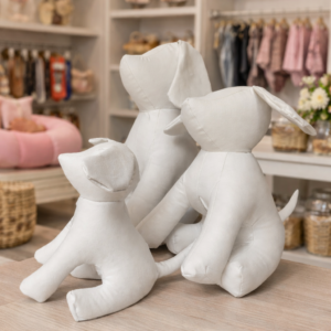 Maniquí de Perro Sentado Tacto Piel